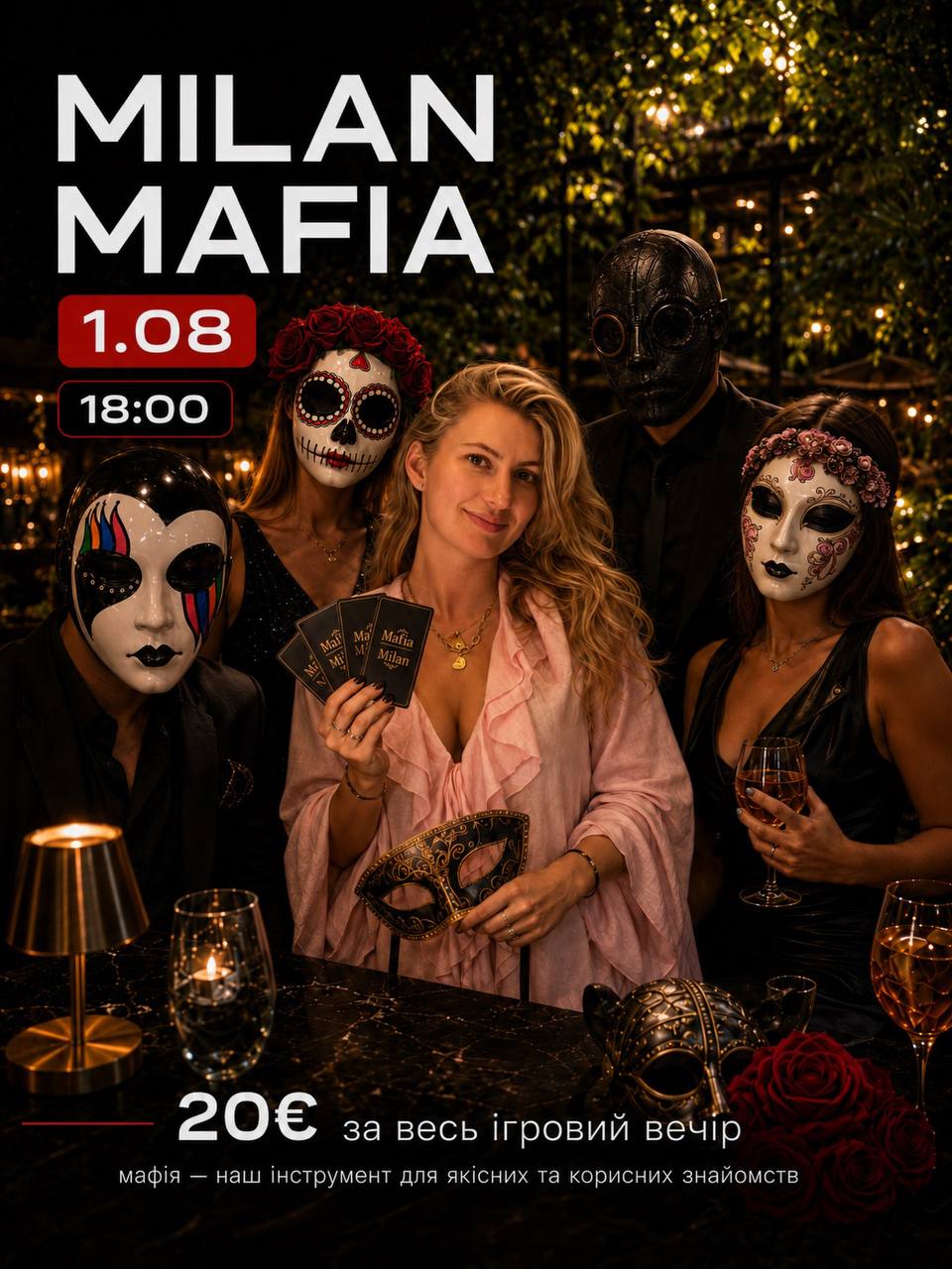 🥷🏿 МАФІЯ | МІЛАН 1.08 | 18:00