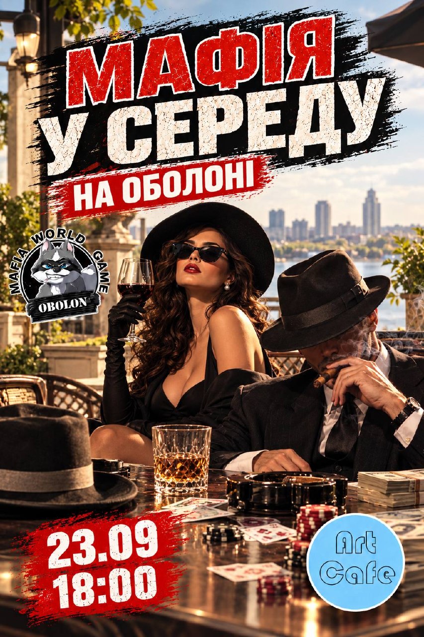 Мафія у середу 23.09 на Оболоні