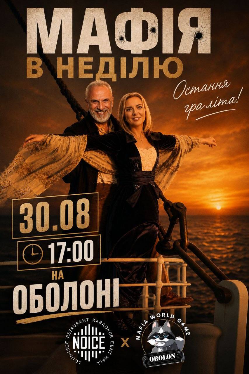 Остання літня МАФІЯ в неділю на Оболоні !!!